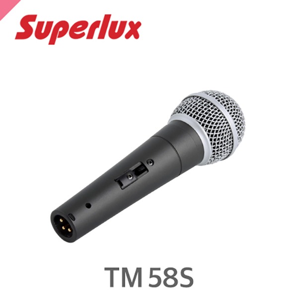 수퍼럭스 TM58S 다이나믹 보컬마이크 스위치 타입SUPERLUX TM58S Vocal Microphone