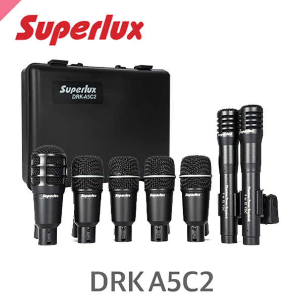 머스트컬러 수퍼럭스 DRKA5C2 확장형 드럼 마이크 세트SUPERLUX DRKA5C2 Drum microphone Set(Superlux)
